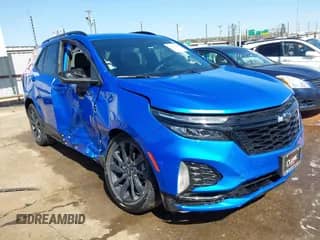 2024 Chevrolet Equinox RS with VIN 3GNAXMEG8RS221288, listed as a IAAI auction lot 41976989 with 30,223 mi miles and . Bid and sale history available at DreamBid. Image 1.