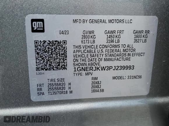 ✅ 2023 Chevrolet Traverse RS • VIN: 1GNERJKW3PJ239993 • Lot: 70573875. Listed on Copart with 21,670 mi. Free auction sales archive from the USA and detailed vehicle history report at DreamBid. Image 13.