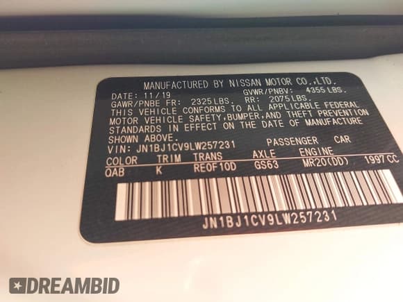✅ 2020 Nissan Rogue S • VIN: JN1BJ1CV9LW257231 • Lot: 43506155. Wystawiony na IAAI z przebiegiem 59 782 mil. Bezpłatny archiwum sprzedaży aukcyjnych z USA i szczegółowy raport historii pojazdu na DreamBid. Zdjęcie 9.