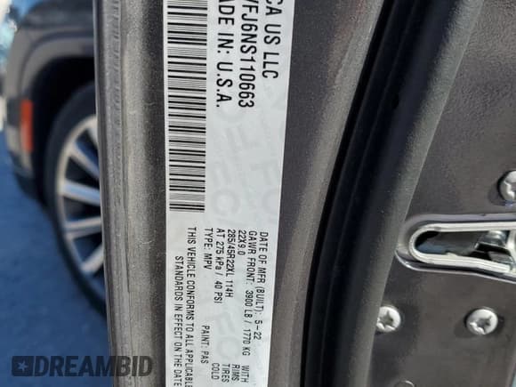 ✅ 2022 Jeep Grand Wagoneer Series II • VIN: 1C4SJVFJ6NS110663 • Лот: 77666674. Опубликован ранее на Copart с пробегом 33 957 миль. Бесплатный доступ к архиву аукционных продаж из США и подробный отчёт об истории автомобиля на DreamBid. Изображение 13.