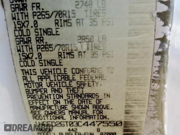 ✅ 2003 Nissan Frontier XE • VIN: 1N6ED26T03C447550 • Lot: 70960455. Wystawiony na Copart z przebiegiem 236 261 mil. Bezpłatny archiwum sprzedaży aukcyjnych z USA i szczegółowy raport historii pojazdu na DreamBid. Zdjęcie 12.