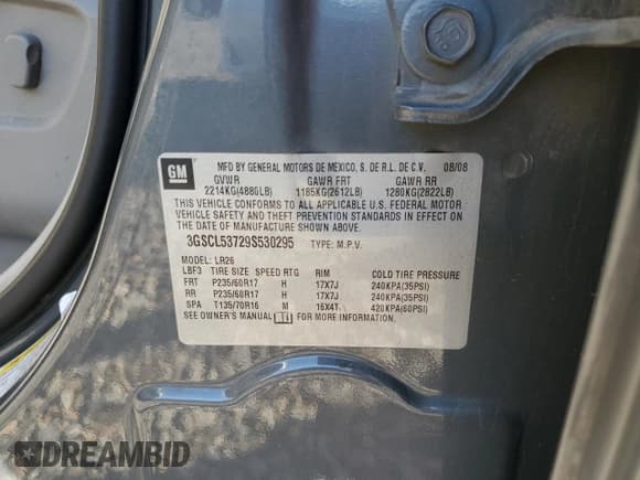 ✅ 2009 Saturn VUE XR • VIN: 3GSCL53729S530295 • Lot: 83751935. Wystawiony na Copart z przebiegiem 173 720 mil. Bezpłatny archiwum sprzedaży aukcyjnych z USA i szczegółowy raport historii pojazdu na DreamBid. Zdjęcie 14.