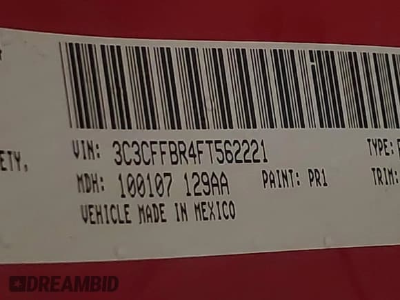 ✅ 2015 FIAT 500 Sport • VIN: 3C3CFFBR4FT562221 • Lot: 42252586. Listed on IAAI with 65,655 mi. Free auction sales archive from the USA and detailed vehicle history report at DreamBid. Image 9.