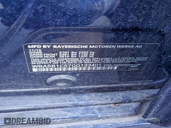 ✅ 2016 BMW 5 Series 535i • VIN: WBA5B1C57GG133401 • Lot: 95494795. Wystawiony na Copart z przebiegiem Nie podano. Bezpłatny archiwum sprzedaży aukcyjnych z USA i szczegółowy raport historii pojazdu na DreamBid. Zdjęcie 13.