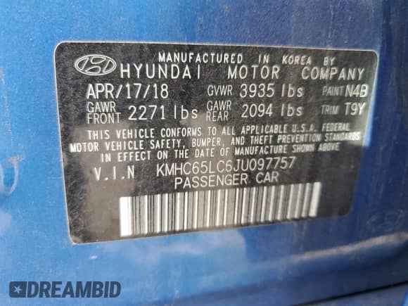 ✅ 2018 Hyundai Ioniq Blue • VIN: KMHC65LC6JU097757 • Лот: 82177064. Размещён на Copart с пробегом 140 361 миль миль. Получите бесплатный доступ к архиву аукционных продаж из США и посмотрите подробный отчёт об истории автомобиля на DreamBid. Изображение 12.