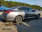 2015 Hyundai Genesis 3.8L with VIN KMHGN4JE6FU059603, listed as a Copart auction lot 76123384 with 112,279 mi miles and Salvage title. Bid and sale history available at DreamBid. Image 3.