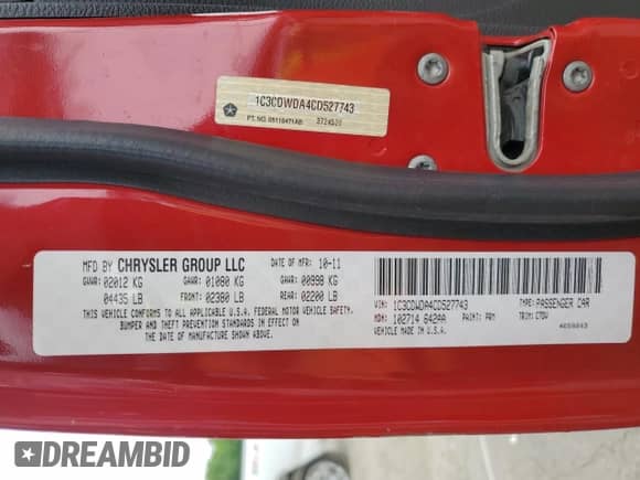 ✅ 2012 Dodge Caliber SXT • VIN: 1C3CDWDA4CD527743 • Лот: 56854505. Опубликован ранее на Copart с пробегом 183 216 миль. Бесплатный доступ к архиву аукционных продаж из США и подробный отчёт об истории автомобиля на DreamBid. Изображение 13.