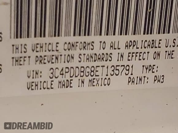 ✅ 2014 Dodge Journey SXT • VIN: 3C4PDDBG8ET135791 • Lot: 43849520. Listed on IAAI with Not provided. Free auction sales archive from the USA and detailed vehicle history report at DreamBid. Image 9.