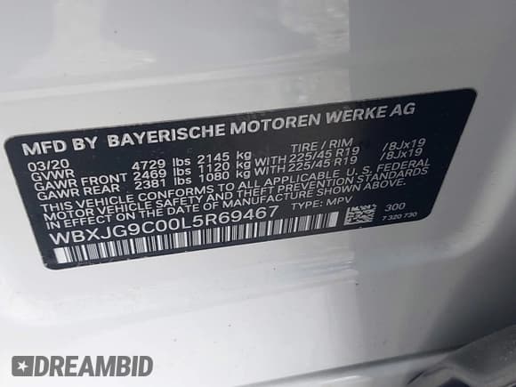 ✅ 2020 BMW X1 xDrive28i • VIN: WBXJG9C00L5R69467 • Lot: 43390251. Wystawiony na IAAI z przebiegiem 97 121 mil. Bezpłatny archiwum sprzedaży aukcyjnych z USA i szczegółowy raport historii pojazdu na DreamBid. Zdjęcie 9.