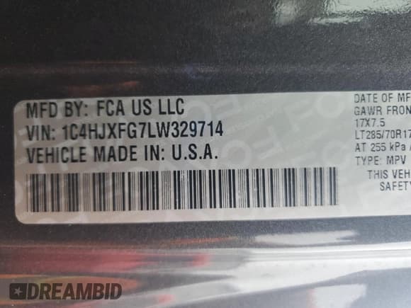 ✅ 2020 Jeep Wrangler Unlimited Rubicon • VIN: 1C4HJXFG7LW329714 • Lot: 84973795. Wystawiony na Copart z przebiegiem 71 483 mil. Bezpłatny archiwum sprzedaży aukcyjnych z USA i szczegółowy raport historii pojazdu na DreamBid. Zdjęcie 14.