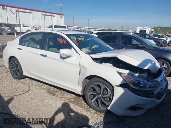 ✅ 2017 Honda Accord EX-L • VIN: 1HGCR2F89HA194742 • Lot: 43513490. Listed on IAAI with 91,048 mi. Free auction sales archive from the USA and detailed vehicle history report at DreamBid. Image 1.