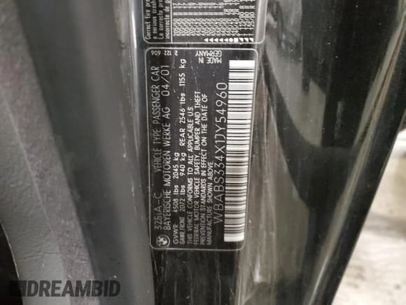 ✅ 2001 BMW 3 Series 325Ci • VIN: WBABS334X1JY54960 • Лот: 85678825. Опубликован ранее на Copart с пробегом 132 610 миль. Бесплатный доступ к архиву аукционных продаж из США и подробный отчёт об истории автомобиля на DreamBid. Изображение 12.