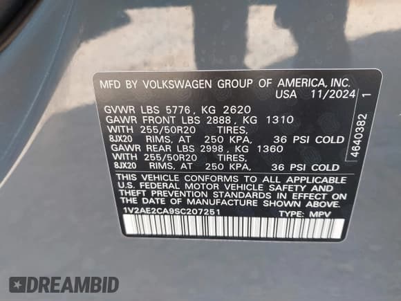 ✅ 2025 Volkswagen Atlas 2.0T SEL R-Line Black • VIN: 1V2AE2CA9SC207251 • Лот: 43245410. Опубликован ранее на IAAI с пробегом 7 939 миль. Бесплатный доступ к архиву аукционных продаж из США и подробный отчёт об истории автомобиля на DreamBid. Изображение 9.