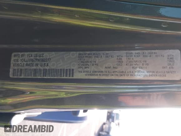 ✅ 2023 Jeep Wrangler Rubicon • VIN: 1C4JJXR67PW662277 • Лот: 41950065. Опубликован ранее на IAAI с пробегом 35 714 миль. Бесплатный доступ к архиву аукционных продаж из США и подробный отчёт об истории автомобиля на DreamBid. Изображение 9.