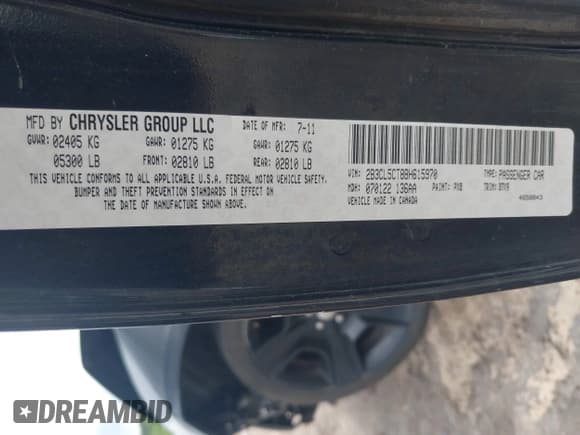 ✅ 2011 Dodge Charger Mopar 11 • VIN: 2B3CL5CT8BH615970 • Лот: 42337205. Опубликован ранее на IAAI с пробегом 209 872 миль. Бесплатный доступ к архиву аукционных продаж из США и подробный отчёт об истории автомобиля на DreamBid. Изображение 9.