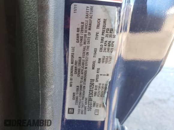 2012 Chevrolet Colorado Work Truck with VIN 1GCGTBFE3C8125018, listed as a Copart auction lot 90024745 with 156,864 mi miles and Salvage title. Bid and sale history available at DreamBid. Image 12.