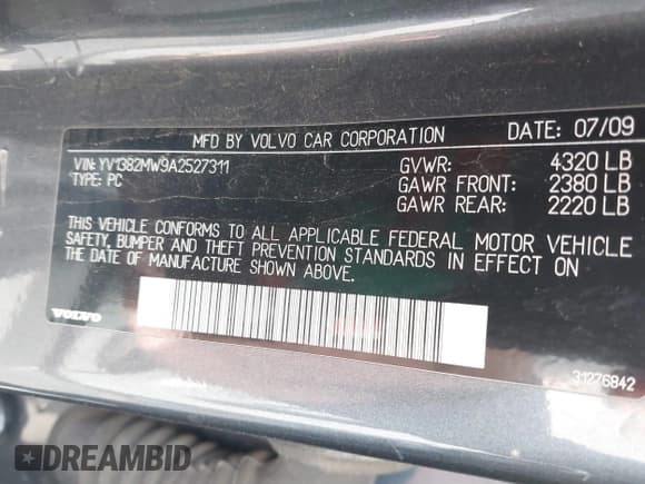 ✅ 2010 Volvo V50 • VIN: YV1382MW9A2527311 • Lot: 41703302. Wystawiony na IAAI z przebiegiem Nie podano. Bezpłatny archiwum sprzedaży aukcyjnych z USA i szczegółowy raport historii pojazdu na DreamBid. Zdjęcie 9.