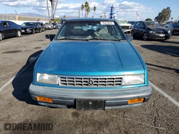 ✅ 1991 Plymouth Sundance • VIN: 1P3XP24D6MN564571 • Lot: 78415044. Listed on Copart with 50,625 mi. Free auction sales archive from the USA and detailed vehicle history report at DreamBid. Image 5.