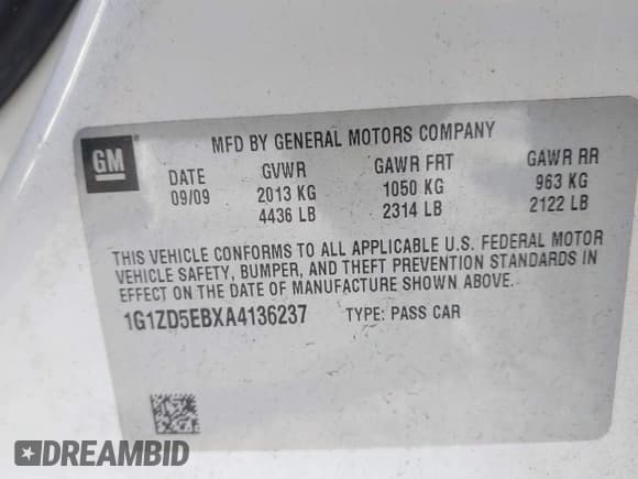 ✅ 2010 Chevrolet Malibu 2LT • VIN: 1G1ZD5EBXA4136237 • Lot: 43660099. Wystawiony na IAAI z przebiegiem 141 573 mil. Bezpłatny archiwum sprzedaży aukcyjnych z USA i szczegółowy raport historii pojazdu na DreamBid. Zdjęcie 9.