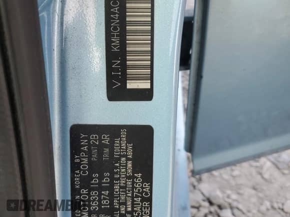 2010 Hyundai Accent GLS z VIN KMHCN4AC5AU475664, wystawiony jako Copart lot #80907054 z przebiegiem 131 087 mil mil oraz Szkoda całkowita • Salvage title. Historia ofert i sprzedaży dostępna na DreamBid. Obrazek 12.