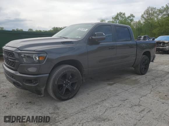 2024 Ram 1500 Big Horn with VIN 1C6RRFFG9RN228378, listed as a Copart auction lot 55941635 with 9,201 mi miles and Salvage title. Bid and sale history available at DreamBid. Image 1.