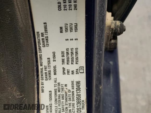 ✅ 2005 Chevrolet Colorado 1SF LS Z71 • VIN: 1GCDS136958130496 • Лот: 71684984. Опубликован ранее на Copart с пробегом 221 165 миль. Бесплатный доступ к архиву аукционных продаж из США и подробный отчёт об истории автомобиля на DreamBid. Изображение 12.