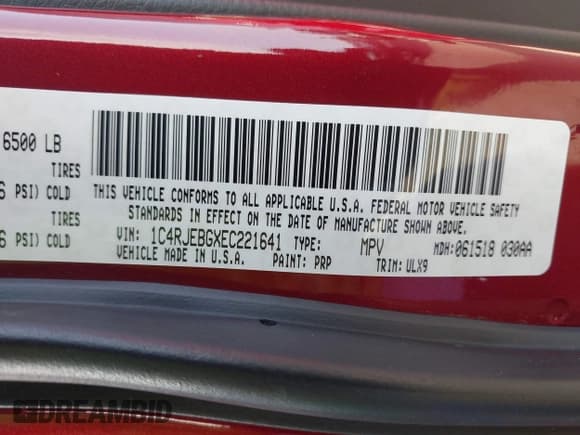 ✅ 2014 Jeep Grand Cherokee Limited • VIN: 1C4RJEBGXEC221641 • Lot: 43208362. Listed on IAAI with 155,657 mi. Free auction sales archive from the USA and detailed vehicle history report at DreamBid. Image 9.