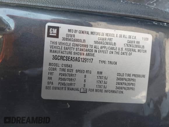 2010 Chevrolet Silverado 1500 LT z VIN 3GCRCSEA5AG129117, wystawiony jako IAAI lot #42391690 z przebiegiem 199 087 mil mil oraz . Historia ofert i sprzedaży dostępna na DreamBid. Obrazek 9.