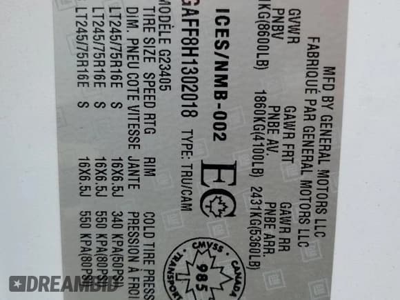 ✅ 2017 Chevrolet Express Cargo • VIN: 1GCWGAFF8H1302018 • Lot: 82526765. Wystawiony na Copart z przebiegiem 359 989 mil. Bezpłatny archiwum sprzedaży aukcyjnych z USA i szczegółowy raport historii pojazdu na DreamBid. Zdjęcie 13.