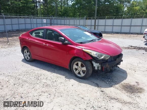 ✅ 2013 Hyundai Elantra GLS • VIN: KMHDH4AE6DU940700 • Lot: 42572122. Listed on IAAI with 190,222 mi. Free auction sales archive from the USA and detailed vehicle history report at DreamBid. Image 1.