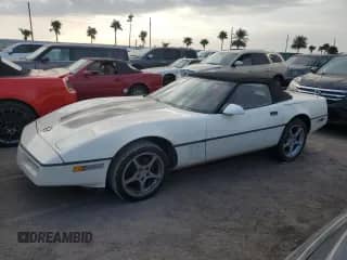 1986 Chevrolet Corvette with VIN 1G1YY6789G5900332, listed as a Copart auction lot 76500584 with Not provided miles and Salvage title. Bid and sale history available at DreamBid. Image 1.