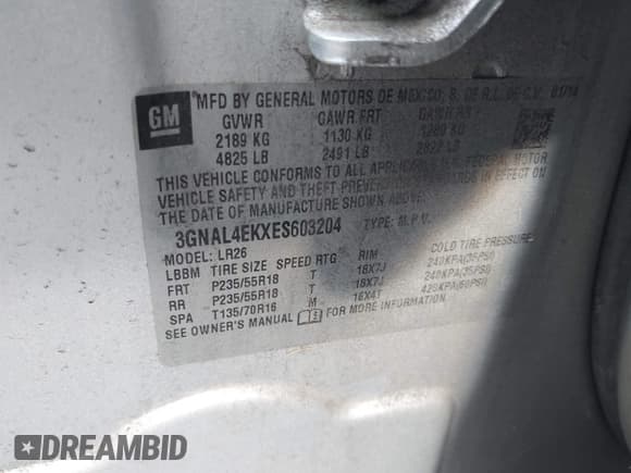 ✅ 2014 Chevrolet Captiva Sport LTZ • VIN: 3GNAL4EKXES603204 • Лот: 43886516. Опубликован ранее на IAAI с пробегом 179 948 миль. Бесплатный доступ к архиву аукционных продаж из США и подробный отчёт об истории автомобиля на DreamBid. Изображение 9.