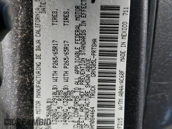 ✅ 2017 Toyota Tacoma SR5 • VIN: 3TMCZ5AN5HM084464 • Lot: 80092425. Wystawiony na Copart z przebiegiem 112 221 mil. Bezpłatny archiwum sprzedaży aukcyjnych z USA i szczegółowy raport historii pojazdu na DreamBid. Zdjęcie 12.