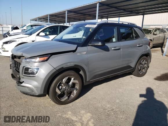 2022 Hyundai Venue Limited с VIN KMHRC8A3XNU200398, выставлен на аукционе Copart как лот 83606894 с пробегом 24 411 миль миль и Списание • Salvage title. История ставок и продаж доступна на DreamBid. Изображение 1.