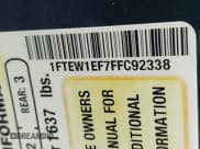 ✅ 2015 Ford F-150 XLT • VIN: 1FTEW1EF7FFC92338 • Lot: 41243701. Wystawiony na IAAI z przebiegiem 170 249 mil. Bezpłatny archiwum sprzedaży aukcyjnych z USA i szczegółowy raport historii pojazdu na DreamBid. Zdjęcie 9.