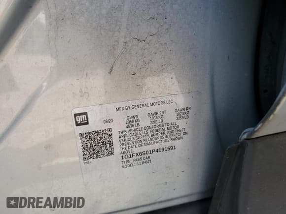 ✅ 2023 Chevrolet Bolt EV 2LT • VIN: 1G1FX6S01P4191591 • Lot: 70669714. Wystawiony na Copart z przebiegiem 10 903 mil. Bezpłatny archiwum sprzedaży aukcyjnych z USA i szczegółowy raport historii pojazdu na DreamBid. Zdjęcie 13.