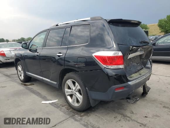 ✅ 2013 Toyota Highlander Limited • VIN: 5TDDK3EH7DS239818 • Lot: 65244975. Listed on Copart with 114,390 mi. Free auction sales archive from the USA and detailed vehicle history report at DreamBid. Image 2.