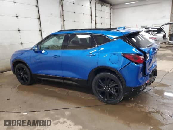 2020 Chevrolet Blazer RS with VIN 3GNKBKRS6LS665170, listed as a Copart auction lot 67457114 with 55,261 mi miles and Non repairable. Bid and sale history available at DreamBid. Image 2.
