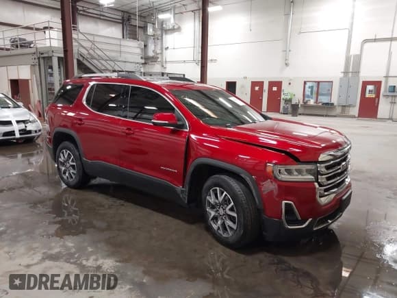 ✅ 2023 GMC Acadia SLE • VIN: 1GKKNRL42PZ134581 • Lot: 42043653. Listed on IAAI with 41,292 mi. Free auction sales archive from the USA and detailed vehicle history report at DreamBid. Image 1.