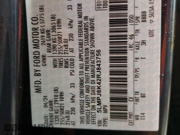 ✅ 2024 Lincoln Nautilus Reserve • VIN: 5LMPJ8K42RJ843756 • Lot: 86961444. Wystawiony na Copart z przebiegiem 2 314 mil. Bezpłatny archiwum sprzedaży aukcyjnych z USA i szczegółowy raport historii pojazdu na DreamBid. Zdjęcie 14.