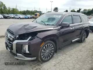 2023 Hyundai Palisade Calligraphy с VIN KM8R7DGE2PU629768, выставлен на аукционе Copart как лот 69961964 с пробегом 14 123 миль миль и Списание • Salvage title. История ставок и продаж доступна на DreamBid. Изображение 1.