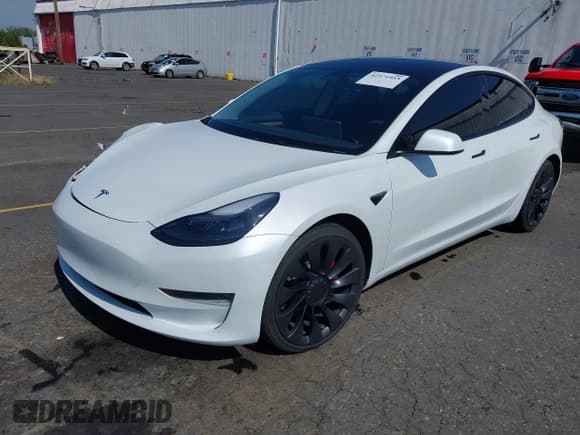 ✅ 2023 Tesla Model 3 Performance • VIN: 5YJ3E1EC9PF507353 • Lot: 42571953. Listed on IAAI with 45,581 mi. Free auction sales archive from the USA and detailed vehicle history report at DreamBid. Image 19.