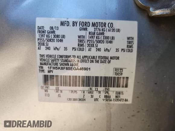 ✅ 2014 Ford Explorer Limited • VIN: 1FM5K8F85EGA46901 • Лот: 89545265. Опубликован ранее на Copart с пробегом 199 579 миль. Бесплатный доступ к архиву аукционных продаж из США и подробный отчёт об истории автомобиля на DreamBid. Изображение 13.