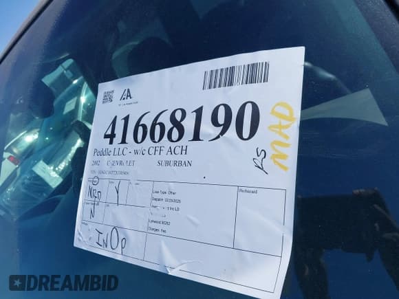 ✅ 2002 Chevrolet Suburban LS • VIN: 3GNEC16T72G305456 • Лот: 41668190. Опубликован ранее на IAAI с пробегом Не указан. Бесплатный доступ к архиву аукционных продаж из США и подробный отчёт об истории автомобиля на DreamBid. Изображение 12.