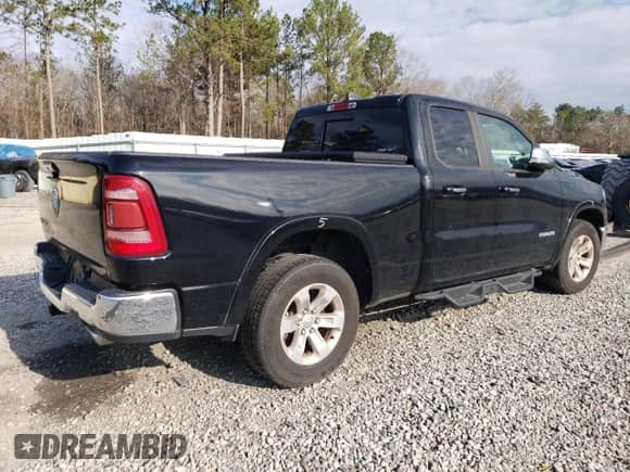 2020 Ram 1500 Laramie with VIN 1C6RREDT9LN294754, listed as a Copart auction lot 60804234 with 57,595 mi miles and Salvage title. Bid and sale history available at DreamBid. Image 3.