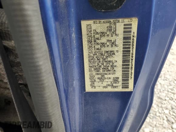 ✅ 1998 Nissan Frontier XE • VIN: 1N6DD21S9WC387377 • Lot: 80690625. Listed on Copart with 221,844 mi. Free auction sales archive from the USA and detailed vehicle history report at DreamBid. Image 12.