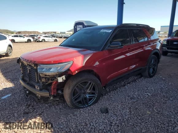 ✅ 2025 Ford Explorer ST • VIN: 1FMWK8GC0SGA20046 • Lot: 85372265. Listed on Copart with 11,226 mi. Free auction sales archive from the USA and detailed vehicle history report at DreamBid. Image 1.