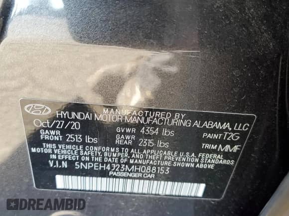 2021 Hyundai Sonata Limited с VIN 5NPEH4J23MH088153, выставлен на аукционе Copart как лот 71039782 с пробегом 35 674 миль миль и . История ставок и продаж доступна на DreamBid. Изображение 14.