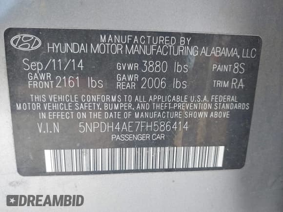 ✅ 2015 Hyundai Elantra SE • VIN: 5NPDH4AE7FH586414 • Лот: 43320507. Опубликован ранее на IAAI с пробегом 89 676 миль. Бесплатный доступ к архиву аукционных продаж из США и подробный отчёт об истории автомобиля на DreamBid. Изображение 9.