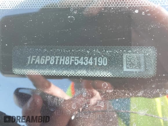 ✅ 2015 Ford Mustang EcoBoost • VIN: 1FA6P8TH8F5434190 • Лот: 43627677. Опубликован ранее на IAAI с пробегом 53 373 миль. Бесплатный доступ к архиву аукционных продаж из США и подробный отчёт об истории автомобиля на DreamBid. Изображение 9.